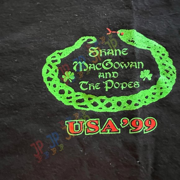 SHane MacGowan and The Popes - 1999 original vintage tour tee 2 sided The Pogues - Picture 2 of 5